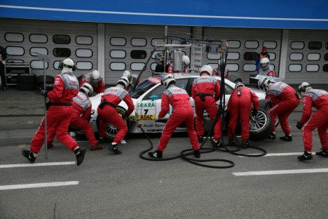Pitstop øvelse hos Audi Sport Team abt Sportsline